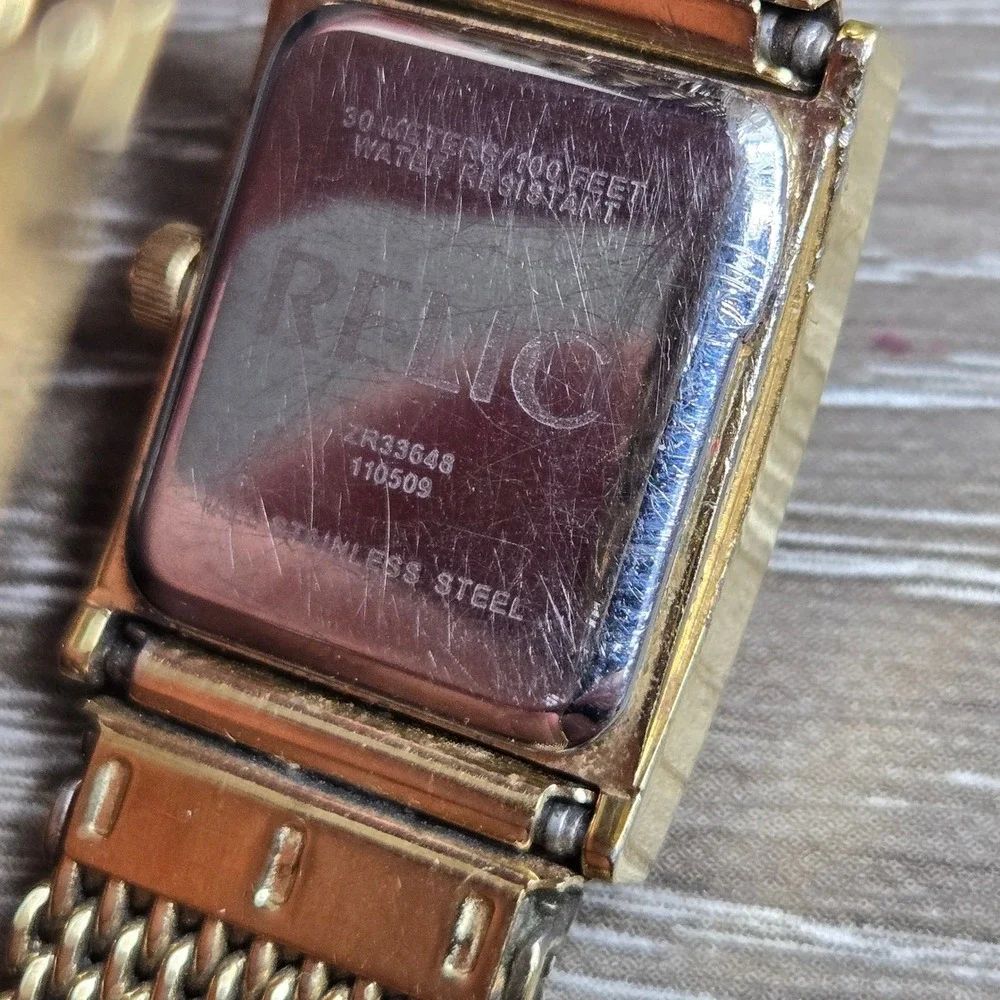 Relic Gold Tone ZR33648 Mesh Band Square Face Water Resistant Women's Watch